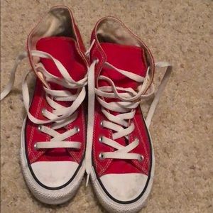 Red converse high top